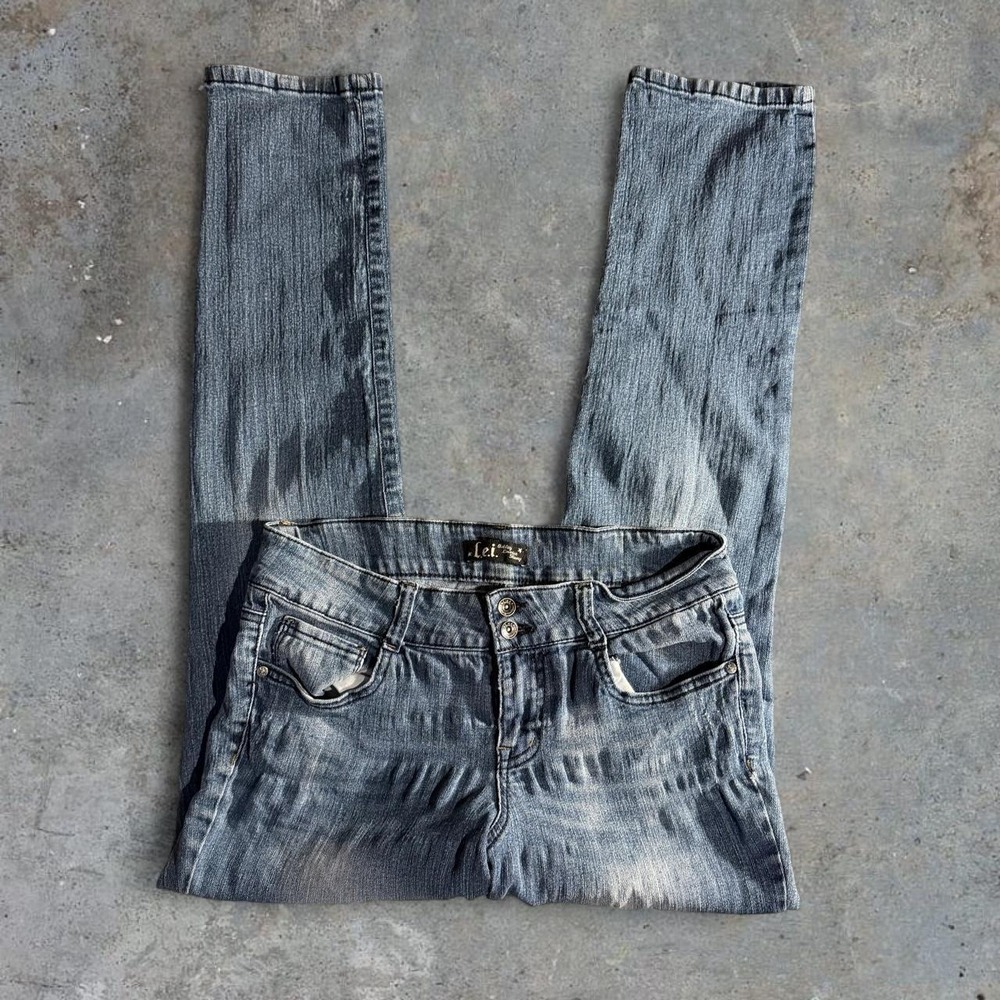 Lei Ashley Low Rise Skinny Jeans Women's Light Wash Stretch Denim Y2K Size 30"